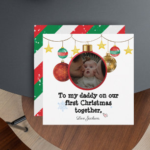 Persoonlijke kerstkaart voor papa, foto kaart