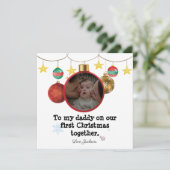 Persoonlijke kerstkaart voor papa, foto kaart (Staand voorkant)