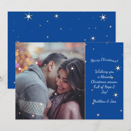 Persoonlijke kerstKaart voor paren (Voorkant / Achterkant)