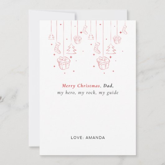 Persoonlijke kerstkaart voor vader (Voorkant)