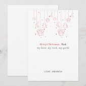 Persoonlijke kerstkaart voor vader (Voorkant / Achterkant)