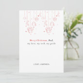 Persoonlijke kerstkaart voor vader (Staand voorkant)