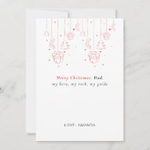 Persoonlijke kerstkaart voor vader 