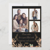 Persoonlijke kerstkaart - Waterverf Bloemen  Kaart (Achterkant)