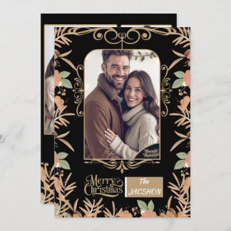 Persoonlijke kerstkaart - Waterverf Bloemen  Kaart