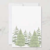 Persoonlijke kerstkaarten met bosbomen thema feestdagenkaart (Achterkant)