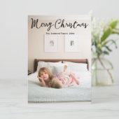 Persoonlijke kerstkaarten met uw leuke foto feestdagenkaart (Staand voorkant)