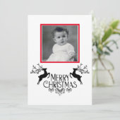 Persoonlijke kerstkaarten voor foto's aankondiging (Staand voorkant)