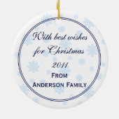 Persoonlijke kerstkerstkerstkerstkerstkerstkerstke keramisch ornament (Achterkant)