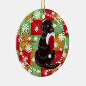 Persoonlijke kerstkerstkerstkerstkerstkerstkerstke keramisch ornament (Rechts)