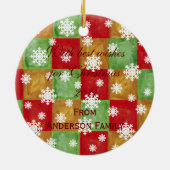 Persoonlijke kerstkerstkerstkerstkerstkerstkerstke keramisch ornament (Achterkant)