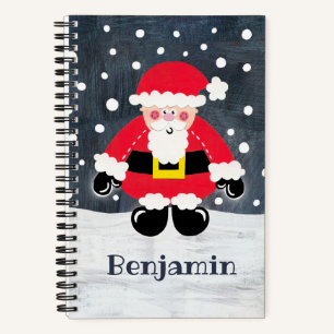 Persoonlijke kerstkerstkerstman notitieboek
