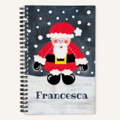 Persoonlijke kerstkerstkerstman notitieboek (Voorkant)