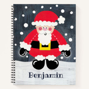 Persoonlijke kerstkerstkerstman notitieboek