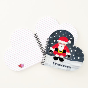Persoonlijke kerstkerstkerstman notitieboek