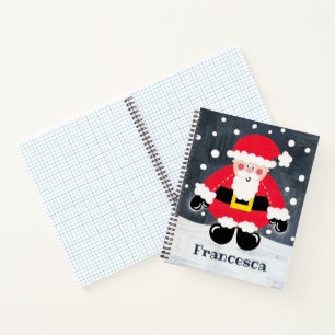 Persoonlijke kerstkerstkerstman notitieboek