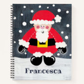 Persoonlijke kerstkerstkerstman notitieboek (Voorkant)