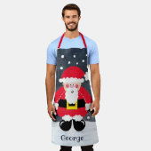 Persoonlijke kerstkerstkerstman schort (Gedragen)