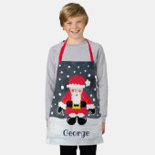 Persoonlijke kerstkerstkerstman schort (Gedragen)