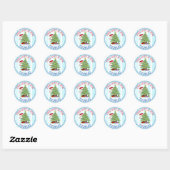 Persoonlijke kerstkerstman en -Labels Ronde Sticker (Vel)
