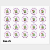 Persoonlijke kerstkerstman en -Labels Ronde Sticker (Vel)