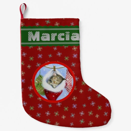 Persoonlijke kerstkeuken kleine kerstsok (Voorkant)