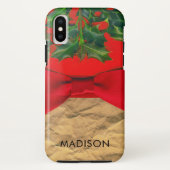 Persoonlijke kerstkleppen en rode bogen Case-Mate iPhone case (Achterkant)