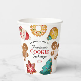 Persoonlijke kerstkoek uitwisseling gingerbread papieren bekers