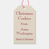 Persoonlijke kerstkoekjes cadeaubijsluiter cadeaulabel (Voorkant)