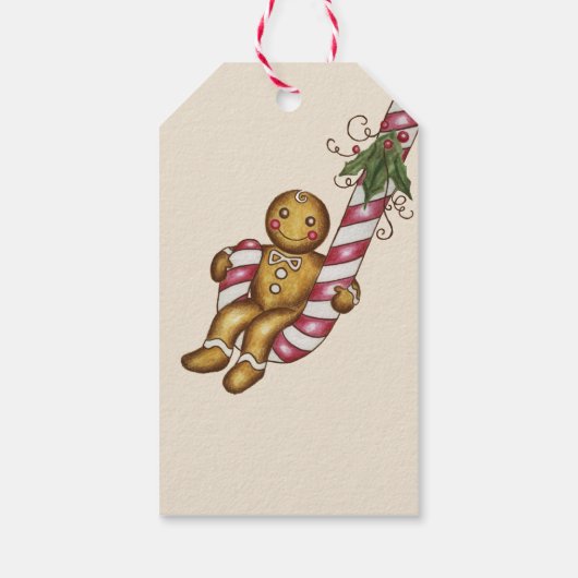 Persoonlijke kerstkoekjes cadeaubijsluiter cadeaulabel (Achterkant)