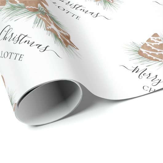 Persoonlijke kerstkoekjes cadeaupapier (Rol Hoek)