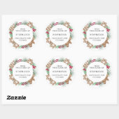 Persoonlijke kerstkoekjes ronde sticker (Vel)