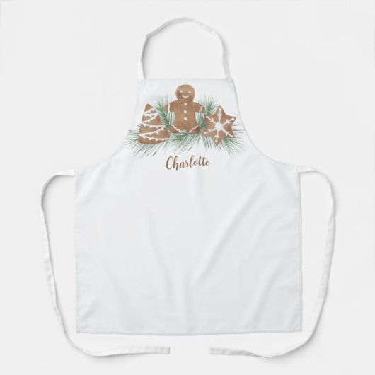 Persoonlijke kerstkoekjes schort (Voorkant)