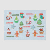 Persoonlijke kerstkoekjeskoekjes voor de kerst tissuepapier (Voorkant)