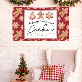 Persoonlijke kerstkoekjesuitwisseling met banner