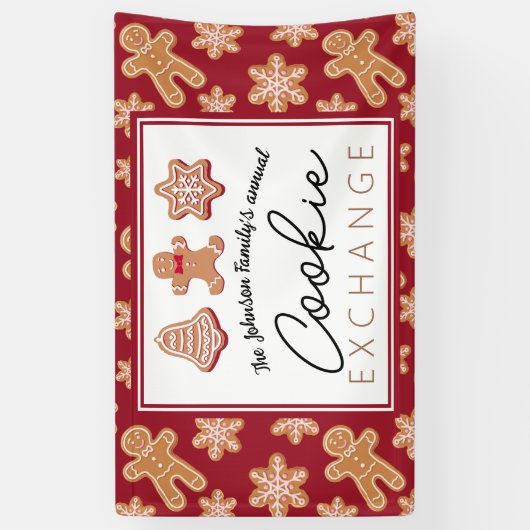 Persoonlijke kerstkoekjesuitwisseling met banner (Verticaal)