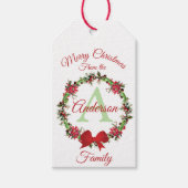 Persoonlijke kerstkrans cadeaulabel (Voorkant)