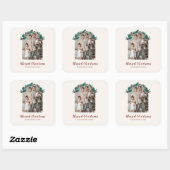 Persoonlijke Kerstkrans Foto & Naam Sticker (Vel)