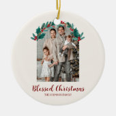 Persoonlijke Kerstkrans Foto Ornament (Voorkant)