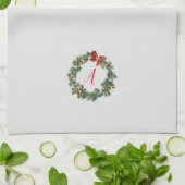 Persoonlijke Kerstkrans Keukenhanddoek (Gevouwen)