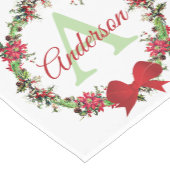 Persoonlijke kerstkrans  korte tafelloper (Hoek)