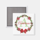 Persoonlijke kerstkrans  magneet (Voorkant / Achterkant)