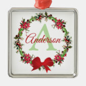 Persoonlijke kerstkrans  metalen ornament (Voorkant)