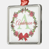 Persoonlijke kerstkrans  metalen ornament (Links)