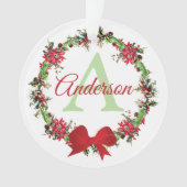 Persoonlijke kerstkrans  ornament (voorkant)