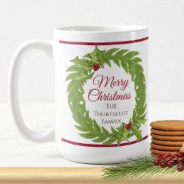 Persoonlijke Kerstkrans Prettig Kerstfeest Koffiemok