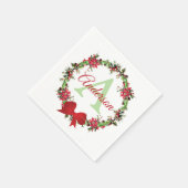 Persoonlijke kerstkrans  servet (Hoek)