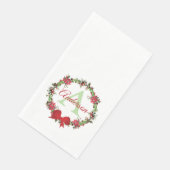 Persoonlijke kerstkrans  servet (Hoek)