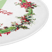 Persoonlijke kerstkrans  snijplank (Hoek)