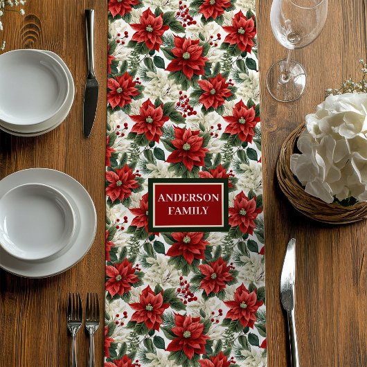 Persoonlijke Kerstkrans Tafel Runner Cadeau Medium Tafelloper